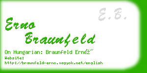 erno braunfeld business card